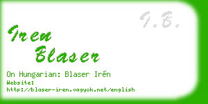 iren blaser business card